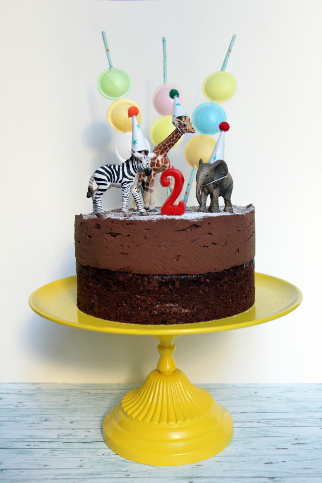 Zoo Themed First Birthday Cake