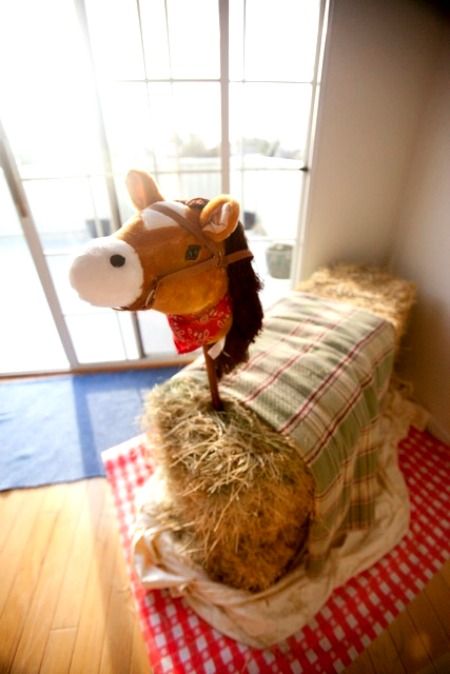 Hay bale horse farm party games and activities