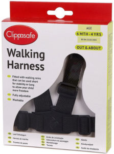 clippasafe toddler walking harness reins
