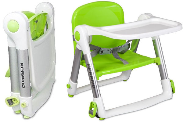 apramo flippa dining booster seat and folded