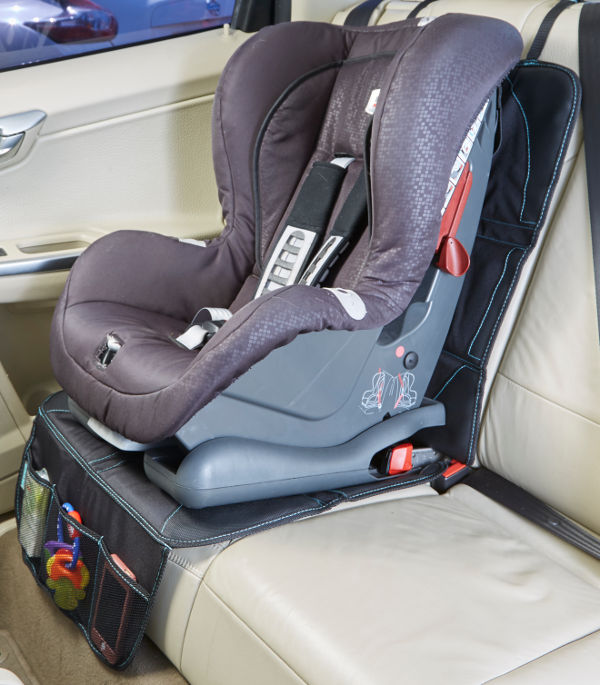 car seat plane family travel