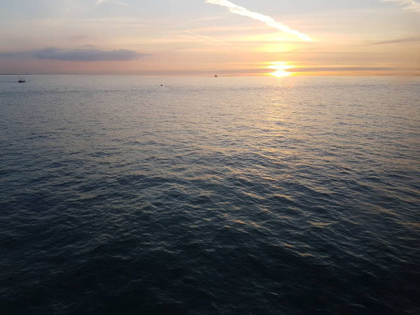 ferry sunset travel toddler