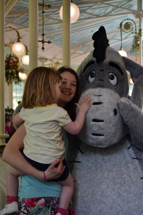 Eeyore Disney character dining Crystal Palace buffet