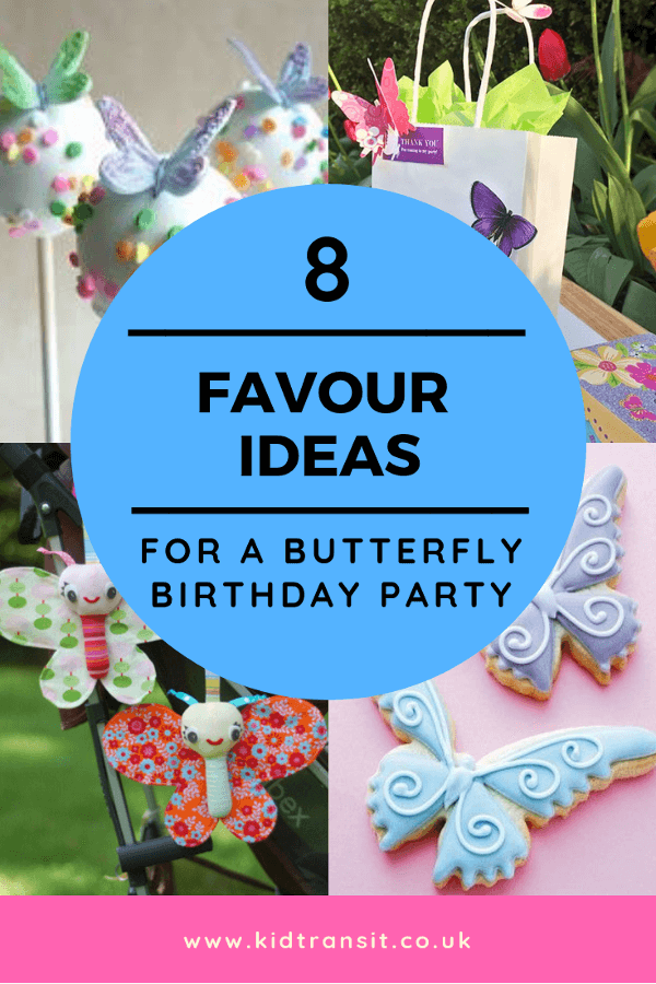Beautiful party favours for a butterfly theme first birthday party