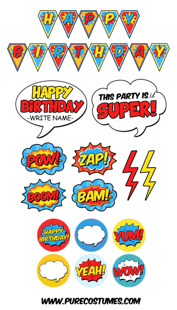 Superhero First Birthday Party Decor