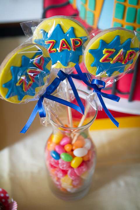 Superhero First Birthday Party Favours
