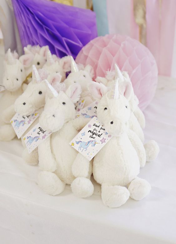 Unicorn First Birthday Party Favours