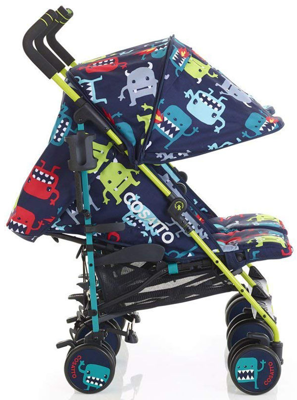 Cosatto Supa Dupa twin stroller side view