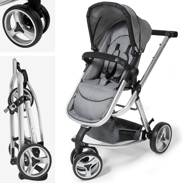 TecTake 3 in 1 stroller combi folded chassis