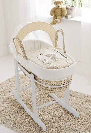beary nice palm moses basket and rocking stand