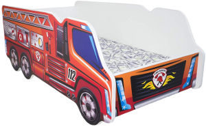 fire truck toddler bed side
