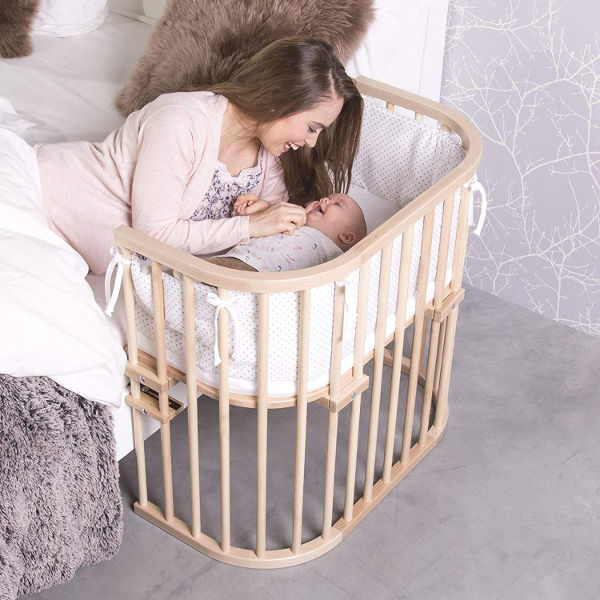 Babybay bedside sleeper cot set up