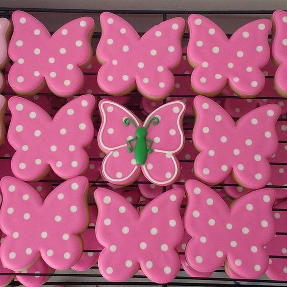 Butterfly first birthday food cookies