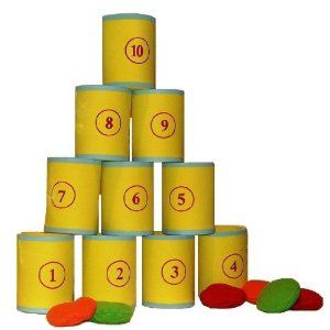 Seaside beach theme tin can toss party game