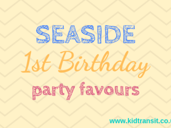 Seaside theme first birthday party favours