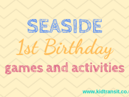 Seaside theme first birthday party games and activities