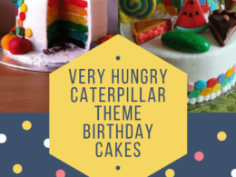 Party cake ideas for a Very Hungry Caterpillar theme first birthday party