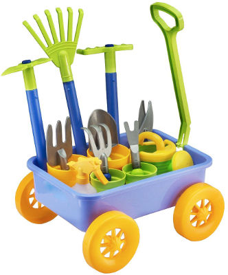 Pull-Along Wagon Garden Tool Set