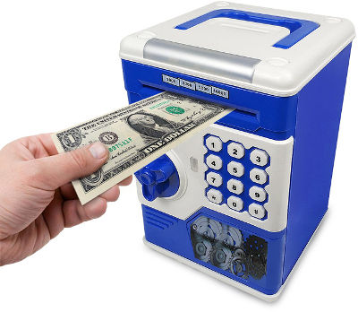 Savings money bank with passcode