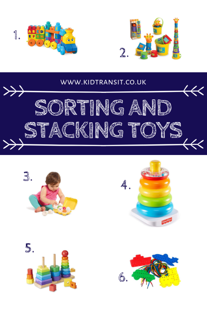 All the best selling sorting and stacking toys for babies and toddlers- from Hide N Squeak Eggs to the Rock a Stack!