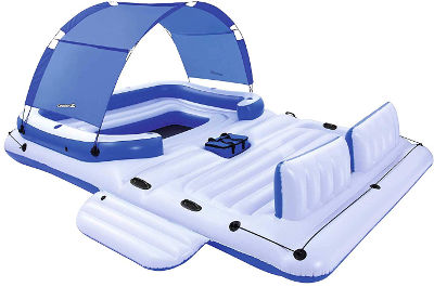 Six person floating island pool raft