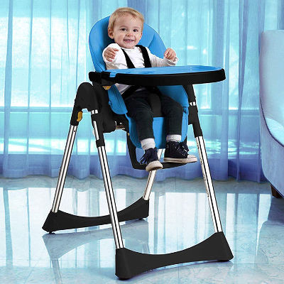 Velu soft leather foldable baby high chair